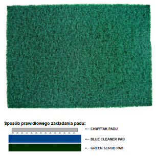GREEN SCRUB PAD 20”/ 50 cm
